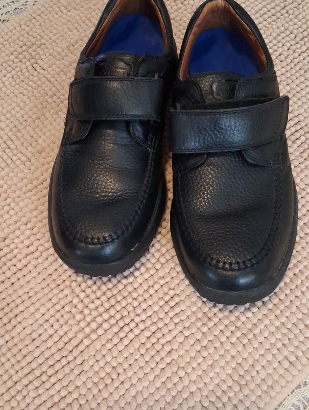 Classic Black Leather Slip-On Loafers with Strap